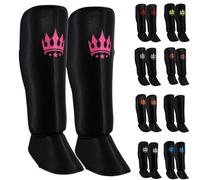 Playerz Adult Element Shin Guards - Premium Leg Protection for MMA, Muay Thai and Kickboxing - Lightweight, High-Impact Shin Pads With a Non-Slip Design for Men and Women