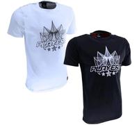 Playerz Boxing Spiral T-Shirt - Iconic Logo Training Tee for Boxing Enthusiasts, Breathable Cotton Blend, Classic Black & White, Ideal Sports Top for Gym and Casual Wear