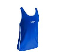 Playerz Boxing Vest | IBA Style Lightweight Amateur Boxing Vest for Sparring and Fighting | Black Blue Red White Breathable Workout Boxing Vest (UK, Alpha, L, Regular, Regular, Blue)