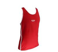 Playerz Boxing Vest | IBA Style Lightweight Amateur Boxing Vest for Sparring and Fighting | Black Blue Red White Breathable Workout Boxing Vest (UK, Alpha, L, Regular, Regular, Red)
