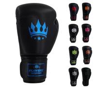 Playerz Element Adult Boxing Gloves - Premium, High-Performance Training Gloves for Boxing, Muay Thai, and Kickboxing - Superior Comfort and Protection for Men and Women (Black/Blue, 14oz)