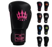 Playerz Element Adult Boxing Gloves - Premium, High-Performance Training Gloves for Boxing, Muay Thai, and Kickboxing - Superior Comfort and Protection for Men and Women (Black/Pink, 14oz)