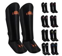 Playerz Element Kids Shin Guards, Premium Shin Pads, Ideal for MMA, Muay Thai and Kickboxing, Full Coverage Design With Adjustable Straps and Breathable Construction