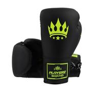 Playerz SparTech Lace Neon Boxing Gloves - Premium Microfibre, Dual-Layered Foam Padding, Lace-Up Gloves for Sparring, Pad Work, and Bag Training - Limited Edition - Sizes 10oz-16oz (16oz)