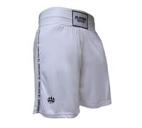 Playerz Stealth Boxing Shorts - Lightweight Elasticated Boxing Trunks with Breathable Fabric for Comfort and Durability, Ideal for Sparring, Workouts, and Training in Black and White