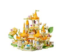 PlayExquizen Flower Castle Architecture Building Blocks Set, Medieval Castle Modular House Building Kits, Street View Construction Bricks Model, Decorations, Gifts for 14+ Teens and Adults, 603 PCS