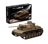 PlayExquizen Military German Panzer III Tank Building Blocks Set, 481 PCS