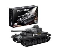 PlayExquizen Military Germany Panzer IV Tank Building Blocks Set, 653 PCS