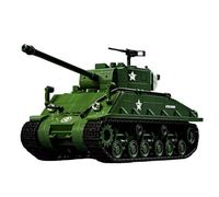 PlayExquizen WW2 Army Tank Building Block Toy Sets, USA M4 Sherman Tank Building Block Models, Home Decoration Collectibles, Great Military Gifts for Military Fun, Boys and Adults (1682 PCS)