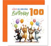 Playful 100th Birthday Card, A Century of Giggles