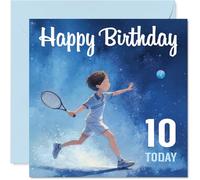 Playful 10th Birthday Card, Game, Set, Match to Turning Ten