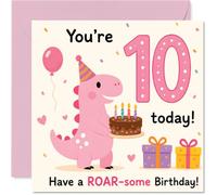 Playful 10th Birthday Card, Roar into Double Digits