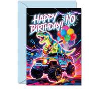 Playful 10th Birthday Card, Roaring Fun for Their Big 1-0