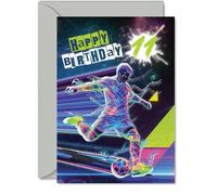 Playful 11th Birthday Card, Electrifying Birthday Energy