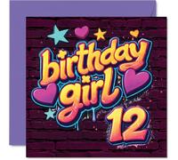 Playful 12th Birthday Card, Graffiti Vibes for Her Big Day