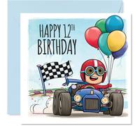 Playful 12th Birthday Card, Start Your Engines