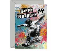 Playful 14th Birthday Card, Urban Vibes for a Legend's Big Day