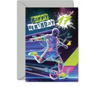 Playful 17th Birthday Card, Bursting with Birthday Energy
