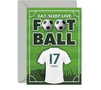Playful 17th Birthday Card, Full-time Football Vibes