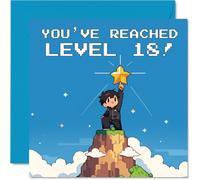 Playful 18th Birthday Card, Level Up Laughs
