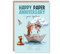 Playful 1st Anniversary Card, Whimsical First Year Adventure