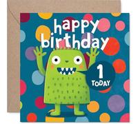 Playful 1st Birthday Card, One Today and Ready to Roar