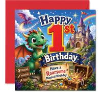 Playful 1st Birthday Card, Roar into Their Big Day