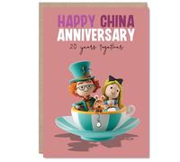 Playful 20th Anniversary Card, Cheers to 20 Years
