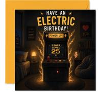 Playful 25th Birthday Card, Level Up the Laughs