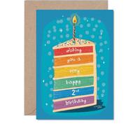 Playful 2nd Birthday Card, Bursting with Birthday Cheer