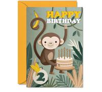 Playful 2nd Birthday Card, Swinging into Birthday Fun
