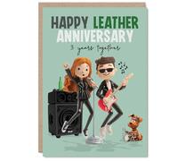 Playful 3rd Anniversary Card, Three Years of Music and Mischief