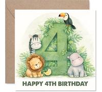 Playful 4th Birthday Card, Bursting with Birthday Cheer