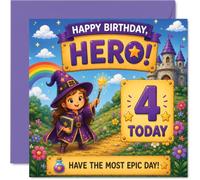 Playful 4th Birthday Card, Epic Adventure Awaits