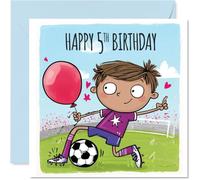 Playful 5th Birthday Card, Kick off the Fun
