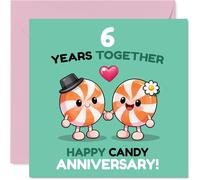 Playful 6th Anniversary Card, Celebrate Six Sweet Years