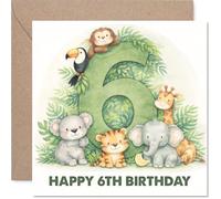 Playful 6th Birthday Card, Bursting with Birthday Cheer