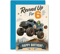 Playful 6th Birthday Card, Full Throttle Birthday Fun