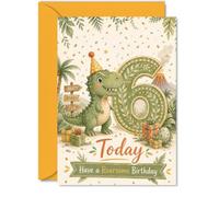 Playful 6th Birthday Card, Have a Roarsome Day