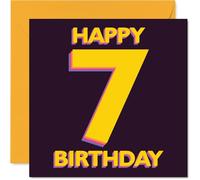 Playful 7th Birthday Card, Big Birthday Cheers