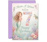 Playful 7th Birthday Card, Make a Splash on Their Big Day