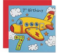 Playful 7th Birthday Card, Up, Up and Hooray