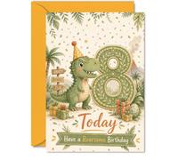 Playful 8th Birthday Card, Roarsome Fun for Their Big Day