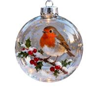 Playful Animal Ball Decorations, Christmas Crystal Balls Ornaments 2026 Wildlife Wonders Collection Birds Crystal Ball Ornament For Holiday Celebrations Festive Tree Decorations