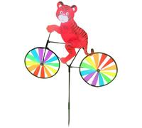 Playful Animal Cycling Pinwheel Toy Features Outdoor Decorative Spinner with Vivid Colors and Weather Resistant Fabric
