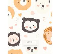 Playful Animal Faces Notebook: This cheerful notebook features vibrant and adorable animal faces like bears, lions, and pandas, designed to bring a smile to your day.