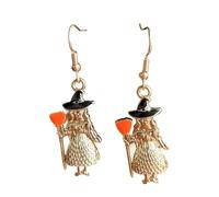 Playful animal-shaped user-friendly light metal earrings with detailed carving, perfect for themed events and daily wear, sustainable, quirky jewellery gifts, one size, As described