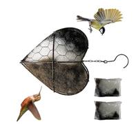 Playful Artistic Metal Bird Shelter Includes Fiber Insert for Comfort Open Fashion Bird House