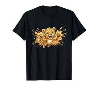 Playful Baby Leopard Cub Cartoon Safari Jungle T-Shirt