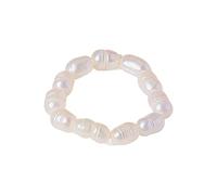Playful Beaded Pearls Rings with Natural Freshwater Pearls Wedding Hoop Trendy Finger Accessory Perfect for a Trendy Look Fashion Women Hoop